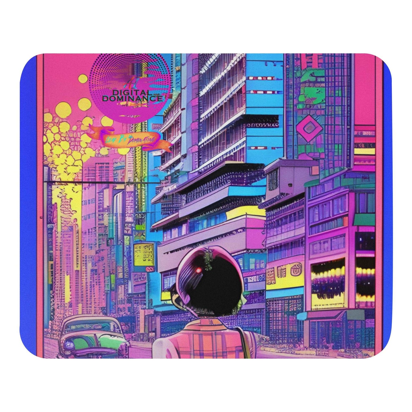 Unleash Your Digital Dominance with the AI-Inspired Retro Solarpunk Mousepad!
