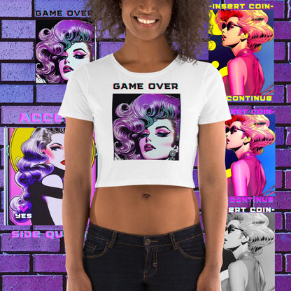 AI Digital Dominance - Game Over - 'Player Ready' Collection - Womens Crop Tee for Entrepreneurs